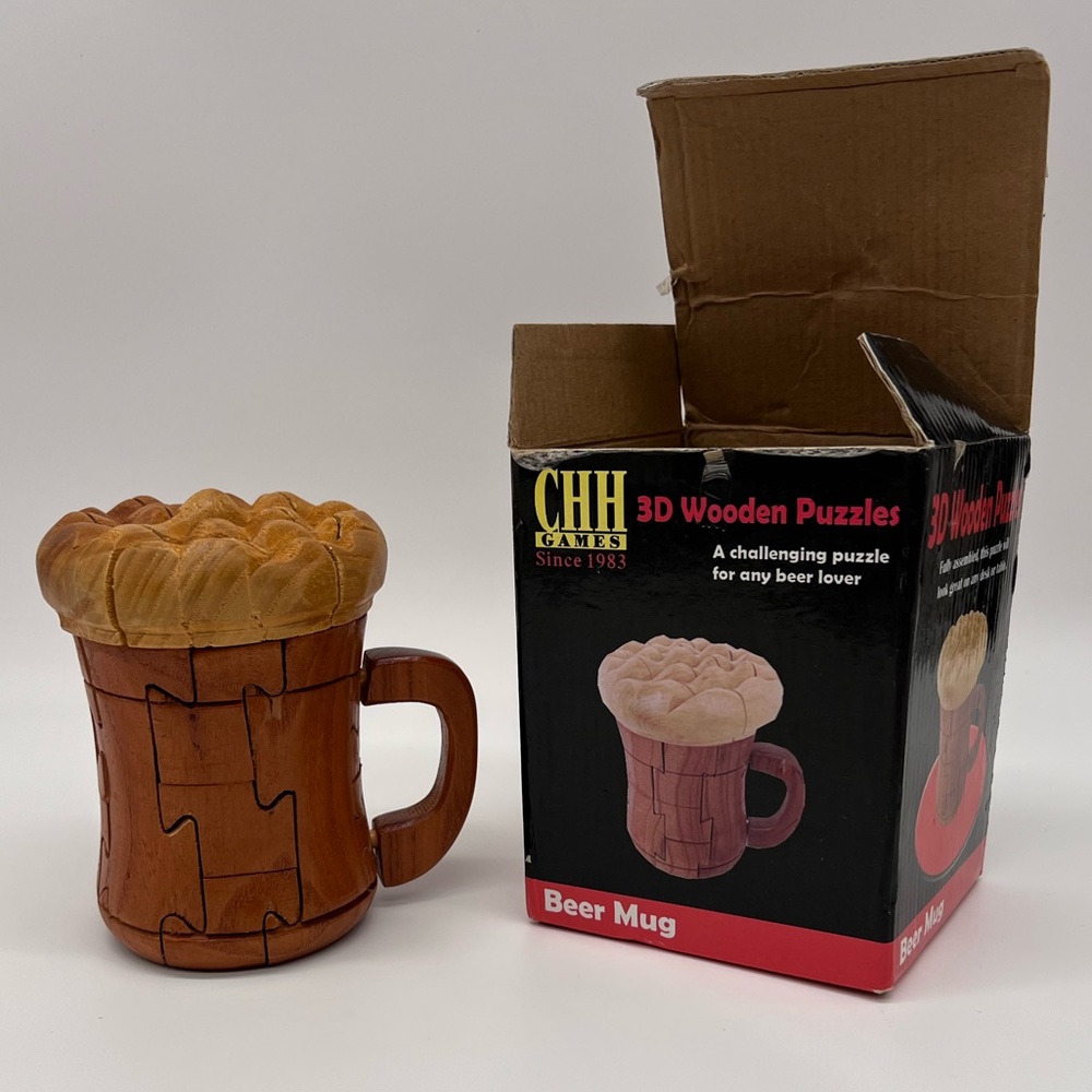 CHH 3D WOODEN BEER MUG PUZZLE DECOR